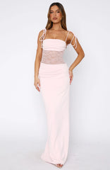 Compliment Me Maxi Dress Baby Pink