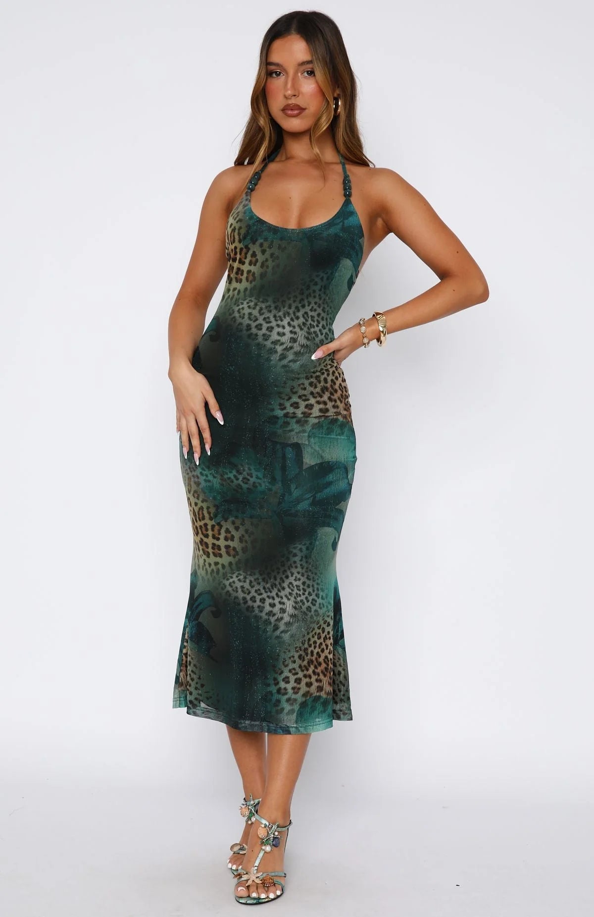 Tropic Like It's Hot Midi Dress Mystic Blossom
