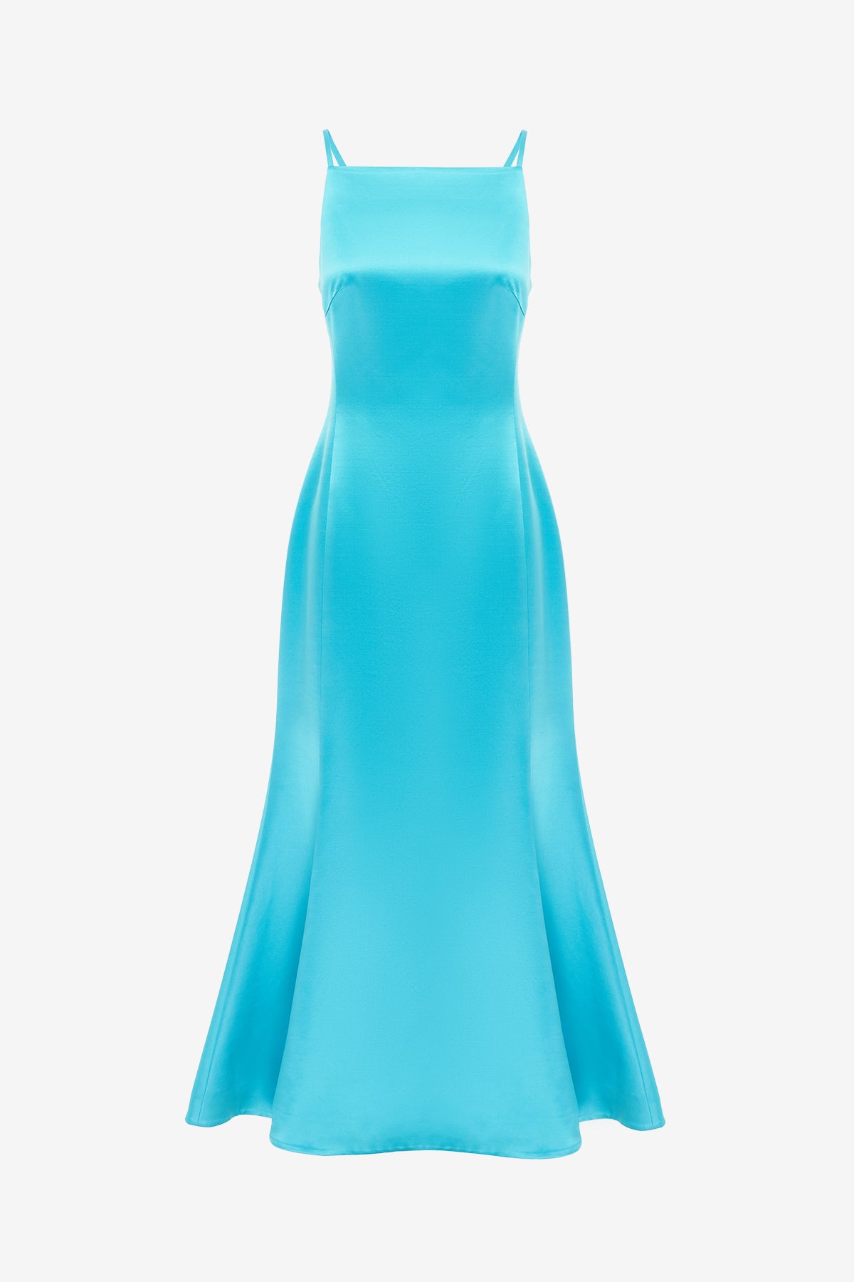 Regina Wool Blend Midi Dress - Aqua